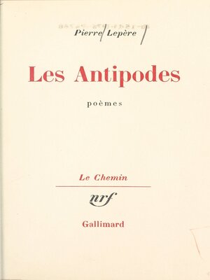 cover image of Les antipodes